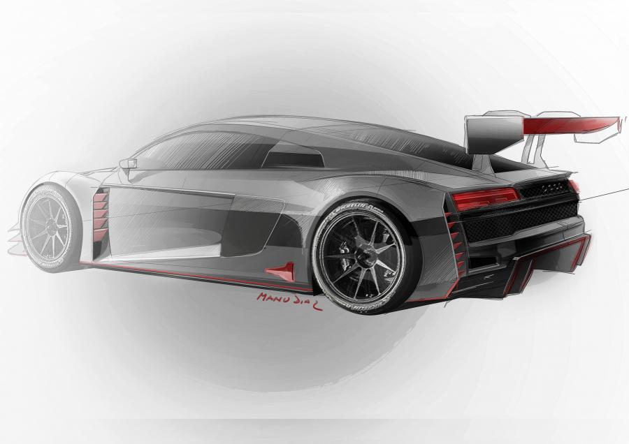 Эскиз Audi R8 LMS 2019 года  (фото 22 из 57)